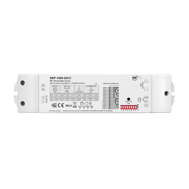 50W Constant Current RF LED Dimmable Driver SRP-1009-50CC