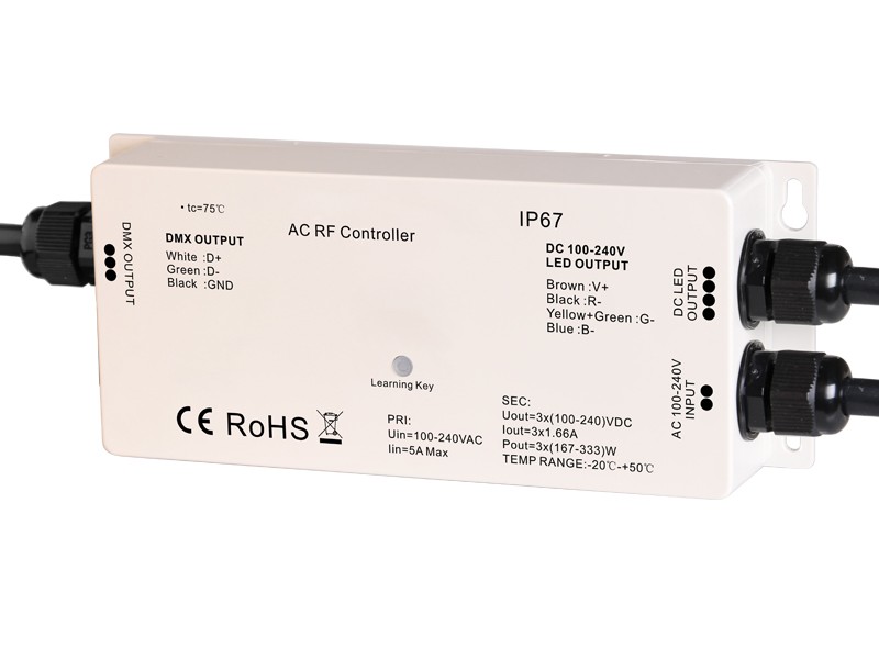 det sidste juni Skov IP67 Rating Waterproof High Voltage LED Strip RF Controller SR-1009HTWP