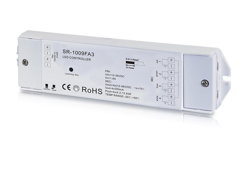SR-2833R 1 Kanal Funk LED Dimmer/Schalter/Taster rund für Zonen/Kanal Sender 