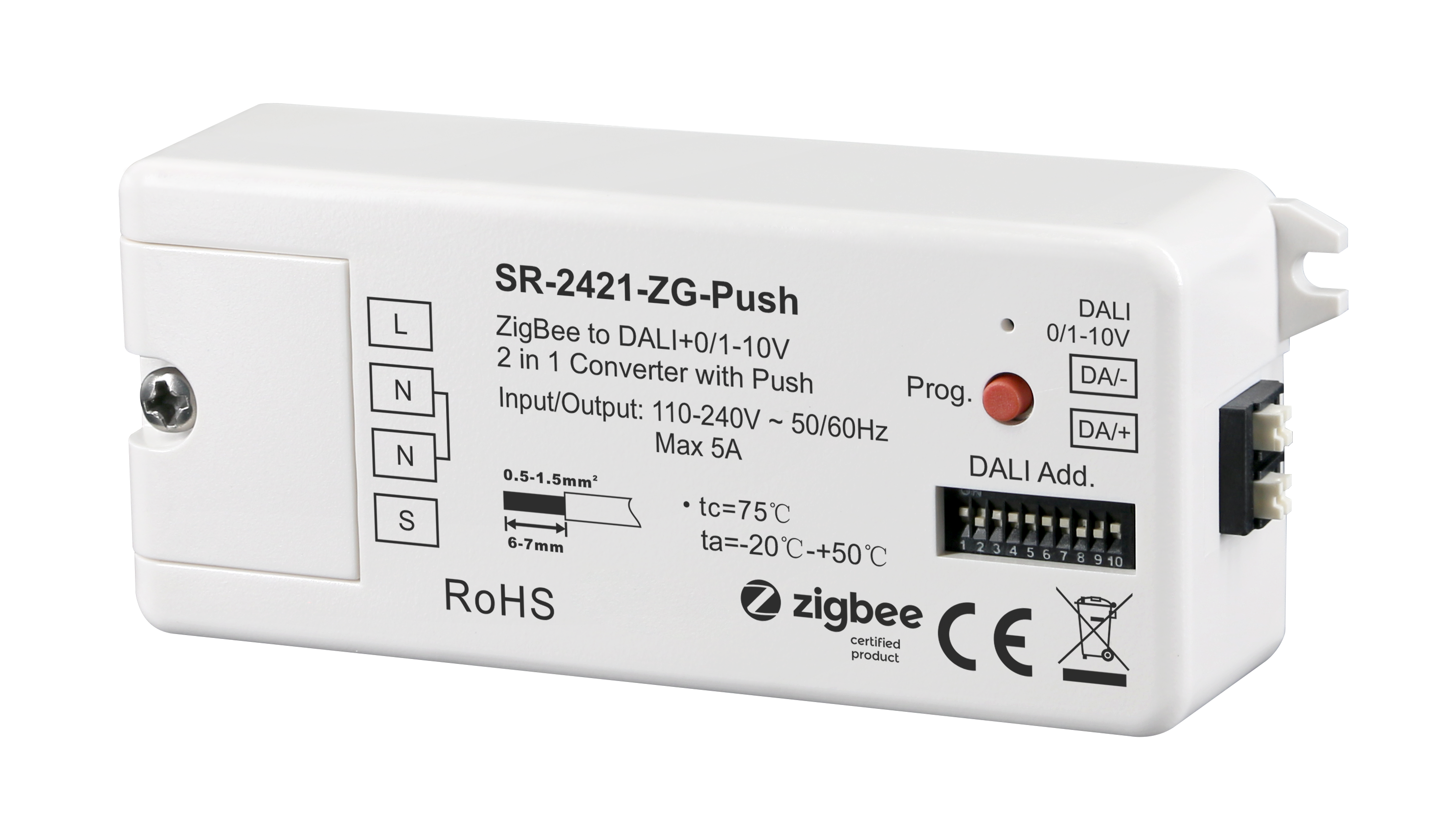 品数豊富！ to Zigbee＋Push DALI＋0/1-10V SR-2421-ZG-Push Converter 本体