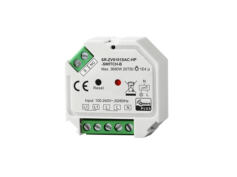 Le SR-ZG9101SAC-HP-Switch-B est un module innovant avec interface de  contrôle ZigBee et sortie relais 16A basée sur le protocole