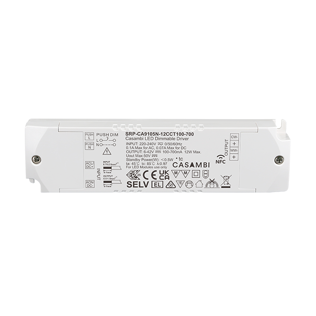 Casambi 12W 2CH NFC Enabled LED Driver (Constant Current) SRP