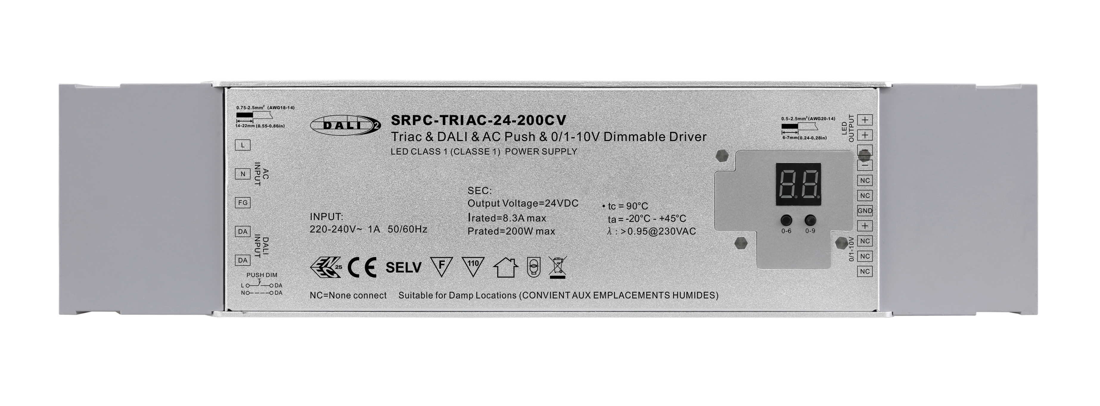 Regulator Triac 200W Dimmer AC 220V + IR control 1742