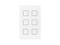 6-Key DALI Wall Switch Touch Panel SR-2422T6-DA2(US)