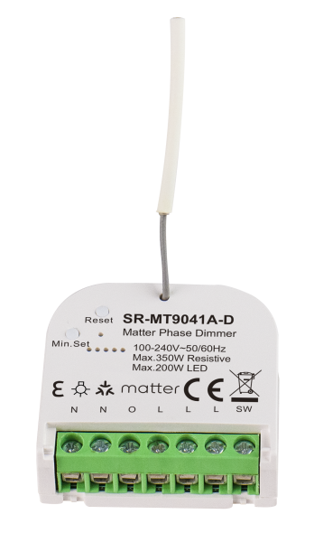Matter Thread Mini AC Triac Phase-Cut Dimmer SR-MT9041A-D