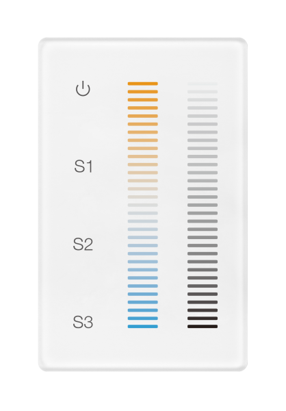 RF Full Touch CCT Wall Panel SR-2834BDMX+RF, SR-2834BDMX+RF(US)