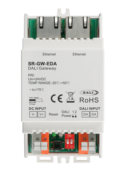 DIN Rail Ethernet (IP) DALI Gateway SR-GW-EDA