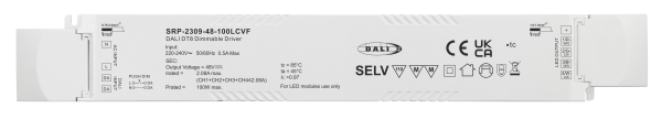 100W  4Channels 48VDC DALI DT8 LED Constant Voltage Driver SRP-2309-48-100LCVF