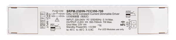7W Mini DALI DT6 NFC LED Driver (Constant Current) SRPM-2305N-7CC350-700