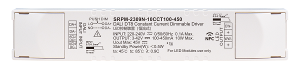 10W Mini DALI DT8 NFC LED Driver (Constant Current) SRPM-2309N-10CCT100-450