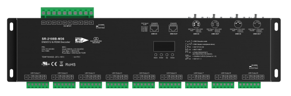 36CH DMX & RDM Decoder SR-2108B-M36