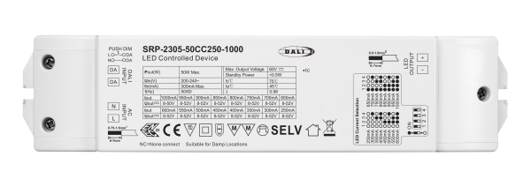 50W DALI DT6 Constant Current LED Driver SRP-2305-50CC250-1000