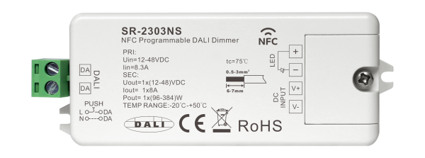 NFC Programmable DALI DALI-2 Dimmer 1CH SR-2303NS