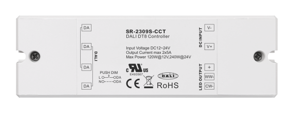DALI DT8 Dual Color LED Dimmer SR-2309S-CCT