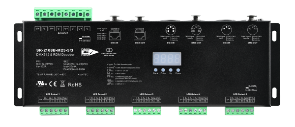 25CH DMX & RDM Decoder SR-2108B-M25