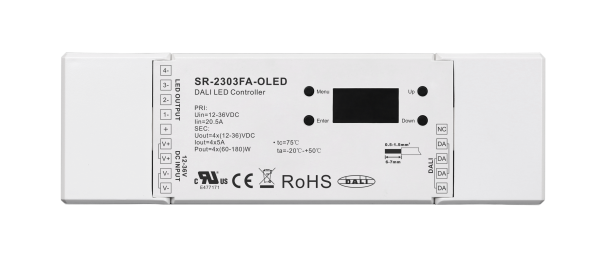 DALI Certified DT6 Dimmer with Built-in DALI Master Function SR-2303FA-OLED 