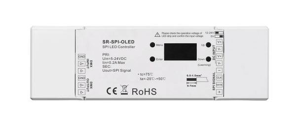 Smart SPI LED Pixel Controller with OLED SR-SPI-OLED