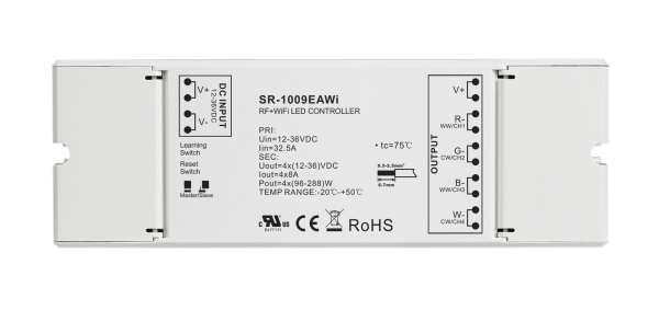 8A 12-36VDC Constant Voltage RF&WiFi Controller SR-1009EAWi