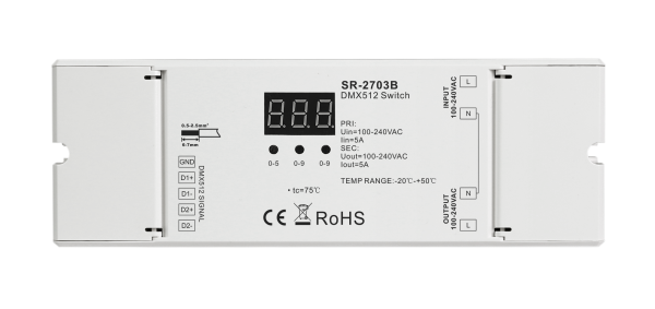 AC DMX512 Switch with Stand Alone Mode SR-2703B