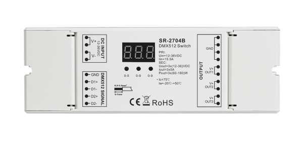 DC DMX512 Switch with Stand Alone Mode SR-2704B