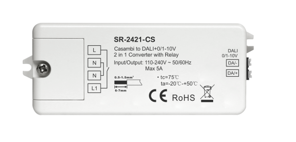 Casambi to DALI + 0/1-10V Converter SR-2421-CS