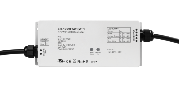 Waterproof RF&WiFi RGBW LED Controller SR-1009FAWi(WP)
