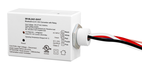 Silvair Bluetooth to 0-10V Converter with 20A Relay SR-BL2421-SVVT