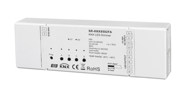 Constant Voltage Easy Connection KNX Dimmer SR-KNX9502FA