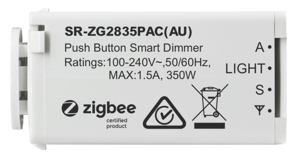 ZigBee Australia Standard Push Button Smart Dimmer SR-ZG2835PAC(AU)