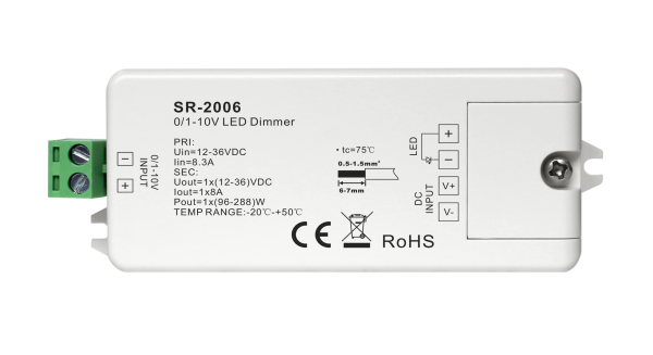 1 Channel Constant Voltage 0/1-10V  Dimmer SR-2006
