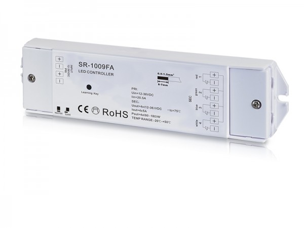 5A 4CH 12-36V Constant Voltage RF LED Strip Dimmer Controller SR-1009FA