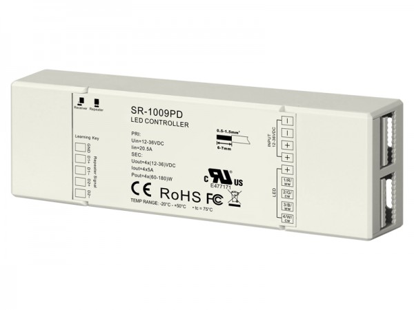 5A 4CH Constant Voltage RF LED Controller SR-1009PD