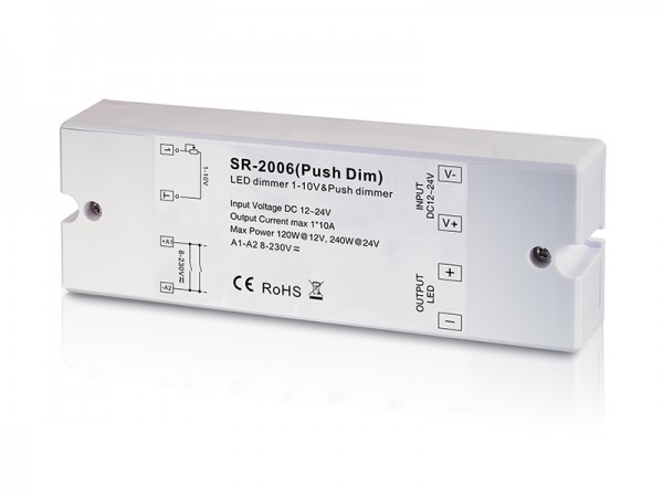 1 Channel Constant Voltage 0/1-10V  Dimmer & Push Dimmer SR-2006 (Push Dim)