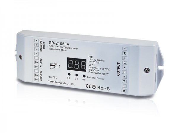 5 Channel Constant Voltage DMX512 Decoder SR-2105FA