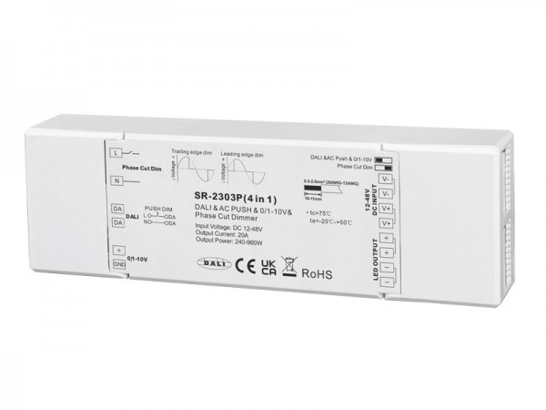 Multifunction 4 Dimming Interfaces In 1 12-48VDC LED Dimmer SR-2303P (4 in 1)