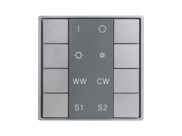 Ultra Slim Push Button CCT DALI DT8 Group&Scene Controller SR-2422NK8-CCT-G1-S2