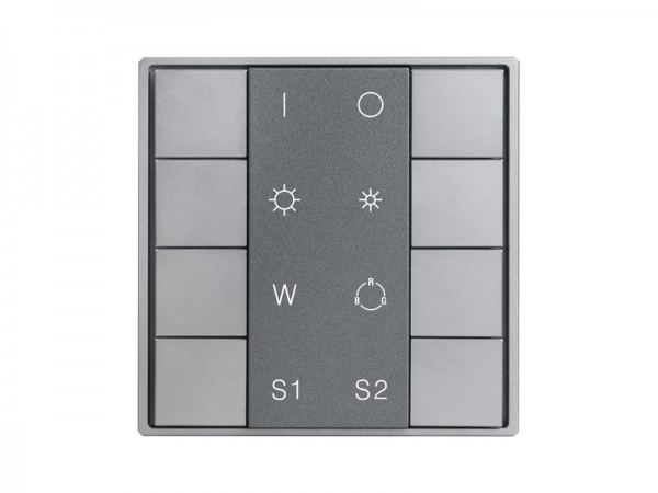Ultra Slim Push Button RGBW DALI DT8 Group&Scene Controller SR-2422NK8-RGBW-G1-S2