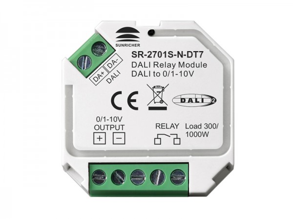 DALI Relay Module + DALI to 0/1-10V Converter SR-2701S-N