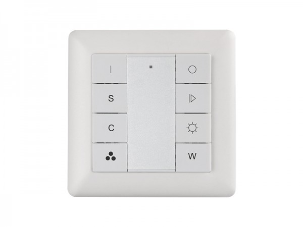 Wall Mounted Push Button RF RGBW Controller SR-2853K8-RGBW