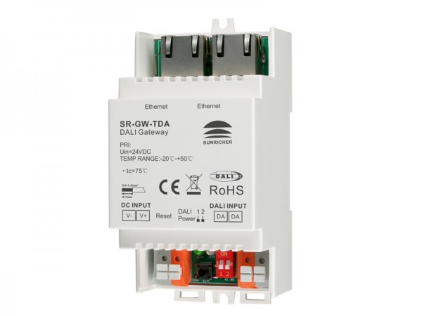 DIN Rail Ethernet(IP) DALI Gateway SR-GW-TDA Working with Light and Space