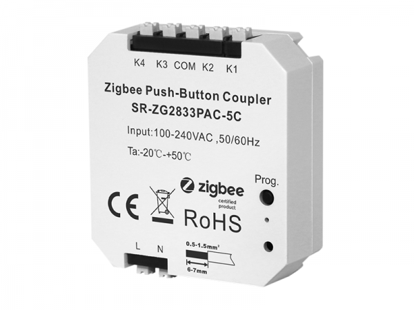RGB+CCT ZigBee PUSH-button Coupler SR-ZG2833PAC-5C