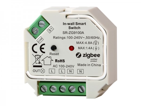 ZigBee With Neutral Or No Neutral Wire Self Adaptive In Wall Smart Switch SR-ZG9100A