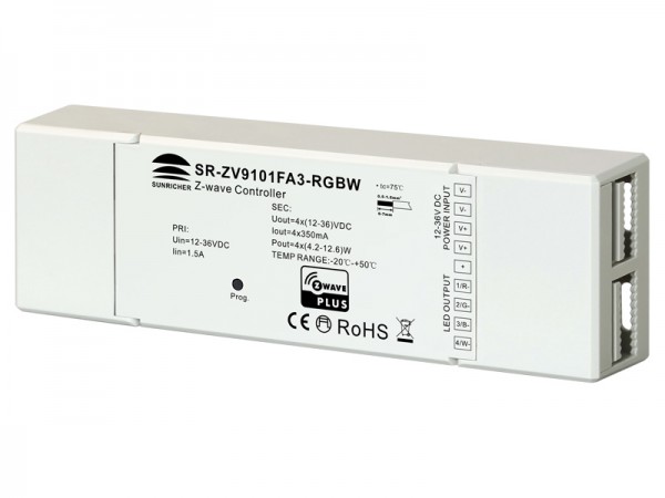 Constant Current Z-wave RGBW LED Lighting Device SR-ZV9101FA3-RGBW