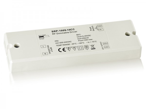 1 Channel 250mA Dimmable LED Power Supply with RF Control SRP-1009-10CC