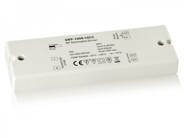 1 Channel 250mA Dimmable LED Power Supply with RF Control SRP-1009-10CC