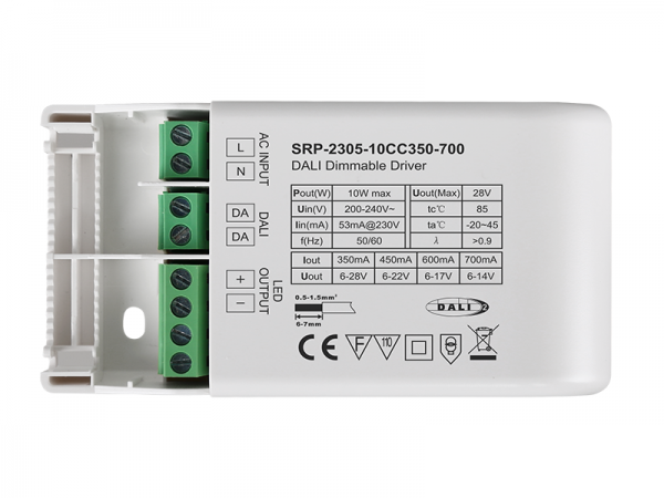 10W DALI DT6 LED Driver (Constant Current) SRP-2305-10CC350-700