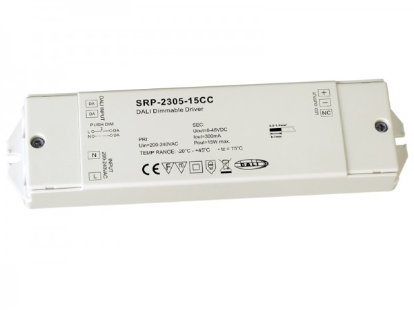 1 Channel Constant Current Dimmable DALI LED Driver SRP-2305-15CC