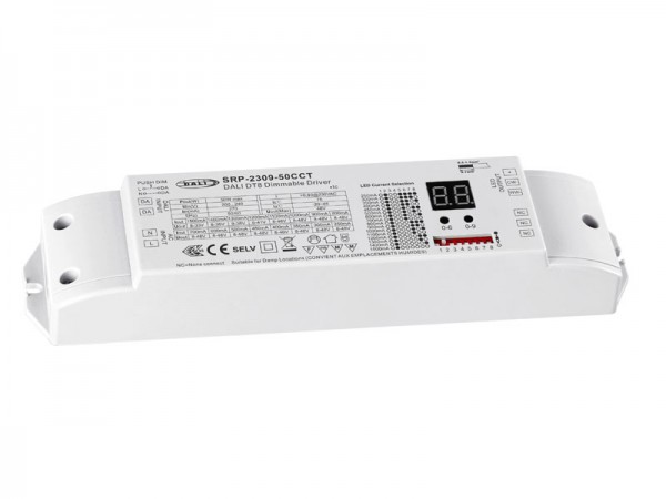 DALI-2 Certified 50W DT8 TW Dimmable LED Driver SRP-2309-50CCT