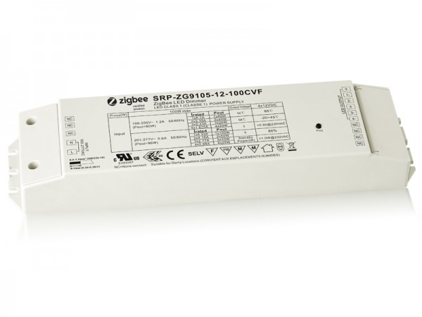 Constant Voltage 100W ZigBee Dimmable PWM RGBW LED Driver SRP-ZG9105-12-100W-CVF