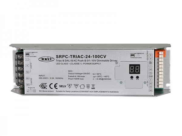 100W Triac Dimming Driver With 4 Dimming Interfaces In 1 SRPC-TRIAC-24-100CV